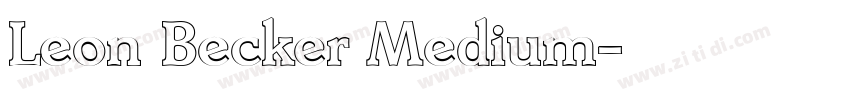 Leon Becker Medium字体转换